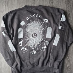 Louis Tomlinson 369 Drop Oversized Crewneck – Charcoal Gray Graphic Woman Large